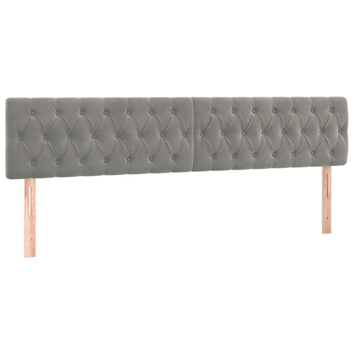 Pat box spring cu saltea, gri deschis, 180x200 cm, catifea - WALTI WALTI