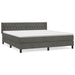 Pat box spring cu saltea, gri închis, 180x200 cm, catifea - WALTI WALTI