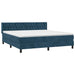 Pat box spring cu saltea, albastru închis, 180x200 cm, catifea - WALTI WALTI