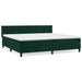 Pat box spring cu saltea, verde închis, 200x200 cm, catifea - WALTI WALTI