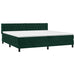 Pat box spring cu saltea, verde închis, 200x200 cm, catifea - WALTI WALTI