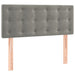 Pat continental cu saltea, gri deschis, 80x200 cm, catifea - WALTI WALTI