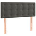 Pat box spring cu saltea, gri închis, 80x200 cm, catifea - WALTI WALTI