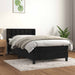 Pat box spring cu saltea, negru, 80x200 cm, catifea - WALTI WALTI