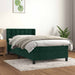 Pat box spring cu saltea, verde închis, 80x200 cm, catifea - WALTI WALTI