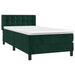 Pat box spring cu saltea, verde închis, 90x200 cm, catifea - WALTI WALTI
