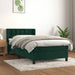 Pat box spring cu saltea, verde închis, 90x200 cm, catifea - WALTI WALTI