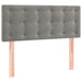 Pat box spring cu saltea, gri deschis, 100x200 cm, catifea - WALTI WALTI