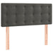 Pat box spring cu saltea, gri închis, 100x200 cm, catifea - WALTI WALTI