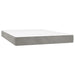 Pat box spring cu saltea, gri deschis, 140x190 cm, catifea - WALTI WALTI
