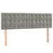 Pat box spring cu saltea, gri deschis, 140x190 cm, catifea - WALTI WALTI
