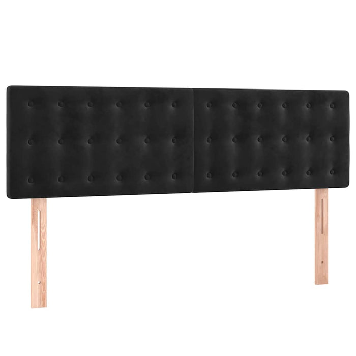 Pat box spring cu saltea, negru, 140x190 cm, catifea - WALTI WALTI