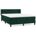 Pat box spring cu saltea, verde închis, 140x200 cm, catifea - WALTI WALTI