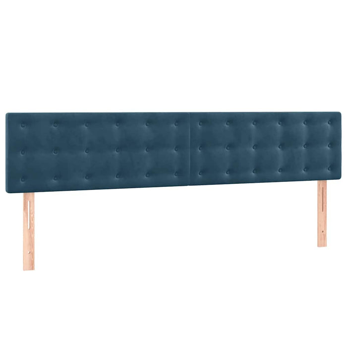 Pat box spring cu saltea, albastru închis, 160x200 cm, catifea - WALTI WALTI