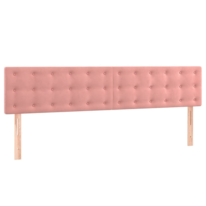 Pat box spring cu saltea, roz, 160x200 cm, catifea - WALTI WALTI