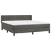 Pat box spring cu saltea, gri închis, 180x200 cm, catifea - WALTI WALTI