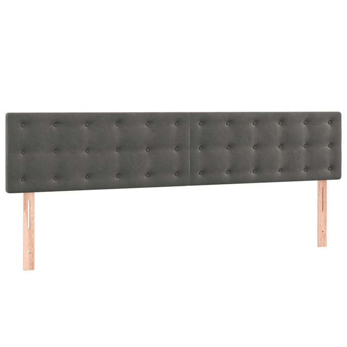 Pat box spring cu saltea, gri închis, 180x200 cm, catifea - WALTI WALTI