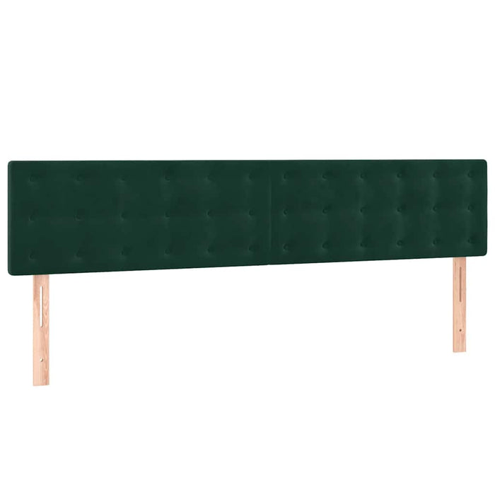 Pat box spring cu saltea, verde închis, 180x200 cm, catifea WALTI