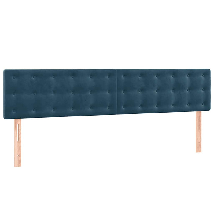 Pat box spring cu saltea, albastru închis, 180x200 cm, catifea - WALTI WALTI