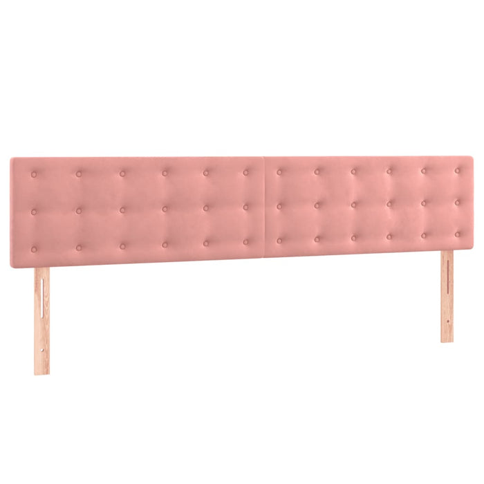 Pat box spring cu saltea, roz, 180x200 cm, catifea - WALTI WALTI