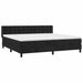 Pat box spring cu saltea, negru, 200x200 cm, catifea - WALTI WALTI