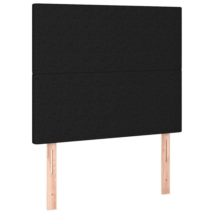 Pat box spring cu saltea, negru, 80x200 cm, textil - WALTI WALTI