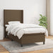 Pat box spring cu saltea, maro închis, 80x200 cm, textil - WALTI WALTI