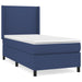 Pat box spring cu saltea, albastru, 80x200 cm, textil - WALTI WALTI