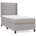 Pat box spring cu saltea, gri deschis, 90x190 cm, textil - WALTI WALTI