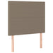 Pat box spring cu saltea, gri taupe, 90x190 cm, textil - WALTI WALTI