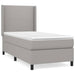Pat box spring cu saltea, gri deschis, 90x200 cm, textil - WALTI WALTI