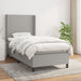 Pat box spring cu saltea, gri deschis, 90x200 cm, textil - WALTI WALTI