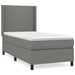 Pat box spring cu saltea, gri închis, 100x200 cm, textil - WALTI WALTI