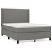 Pat box spring cu saltea, gri închis, 140x190 cm, textil - WALTI WALTI