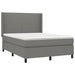 Pat box spring cu saltea, gri închis, 140x190 cm, textil - WALTI WALTI