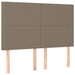 Pat box spring cu saltea, gri taupe, 140x200 cm, textil - WALTI WALTI