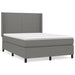 Pat box spring cu saltea, gri închis, 140x200 cm, textil - WALTI WALTI