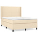 Pat continental cu saltea, crem, 140x200 cm, material textil - WALTI WALTI