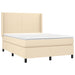 Pat continental cu saltea, crem, 140x200 cm, material textil - WALTI WALTI