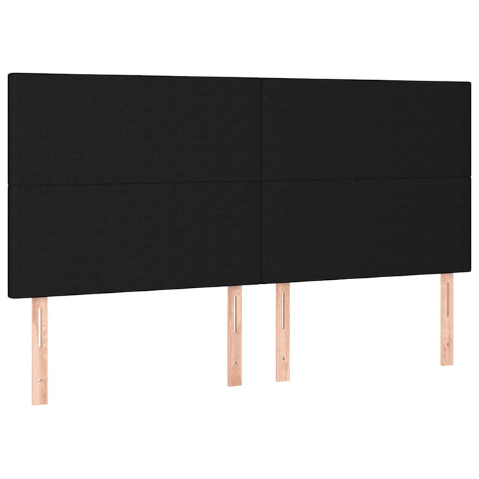 Pat box spring cu saltea, negru, 160x200 cm, textil - WALTI WALTI