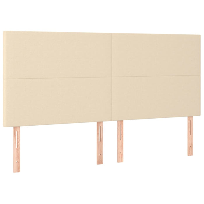 Pat box spring cu saltea, crem, 200x200 cm, textil - WALTI WALTI