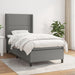 Pat box spring cu saltea, gri închis, 90x190 cm, textil - WALTI WALTI