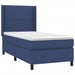 Pat box spring cu saltea, albastru, 90x200 cm, textil - WALTI WALTI
