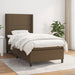 Pat box spring cu saltea, maro închis, 100x200 cm, textil - WALTI WALTI