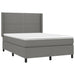 Pat box spring cu saltea, gri închis, 140x190 cm, textil - WALTI WALTI
