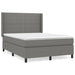 Pat box spring cu saltea, gri închis, 140x200 cm, textil - WALTI WALTI