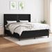 Pat box spring cu saltea, negru, 160x200 cm, textil - WALTI WALTI