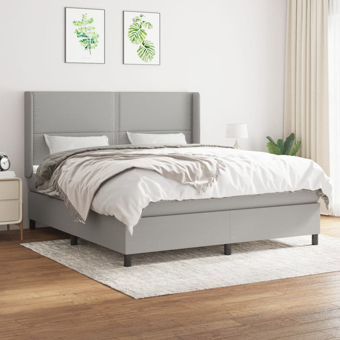 Pat continental, gri deschis, 180x200 cm, material textil - WALTI WALTI