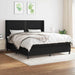 Pat box spring cu saltea, negru, 180x200 cm, catifea - WALTI WALTI