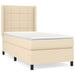 Pat box spring cu saltea, crem, 80x200 cm, textil - WALTI WALTI